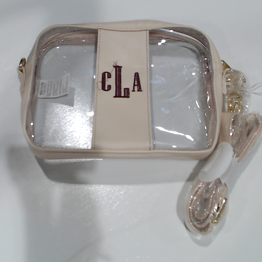 BLOOPER BAG: Monogrammed Clear Stadium Crossbody Bag