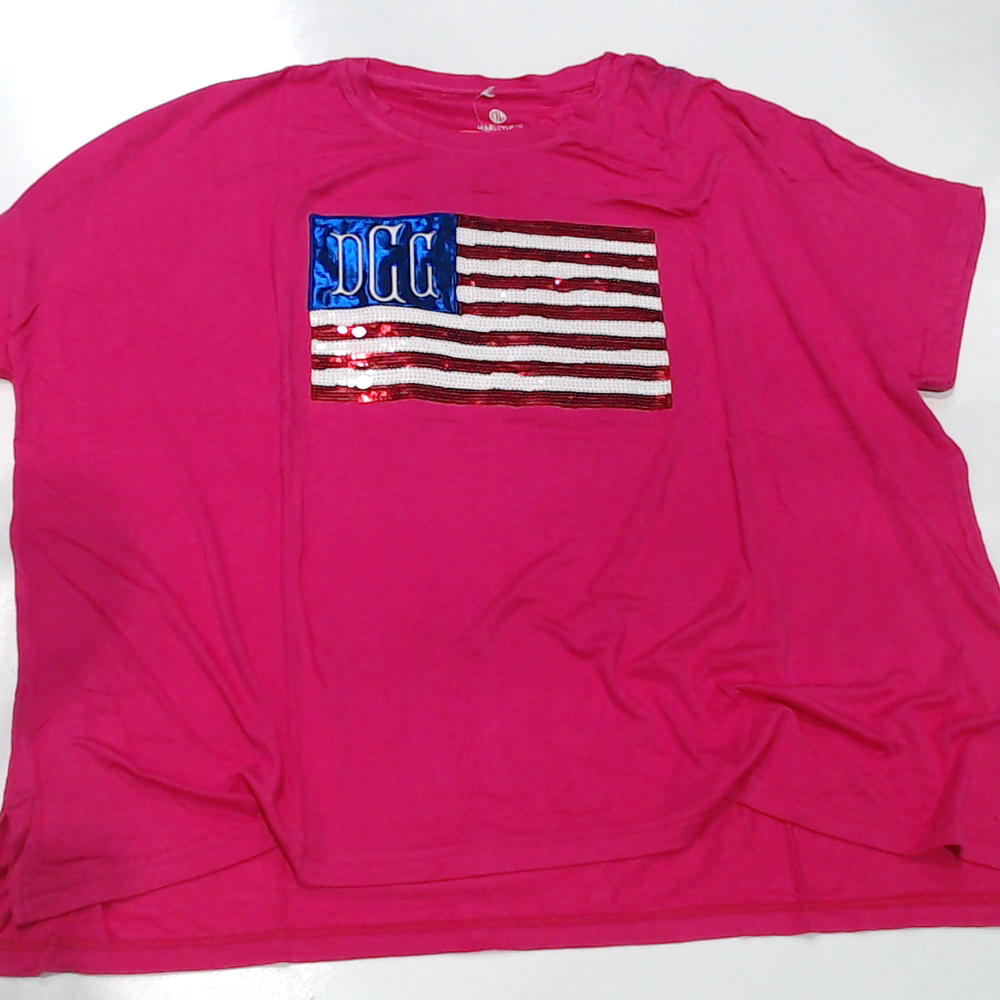 BLOOPER CLOTHING: Monogrammed Sequin Flag Tee