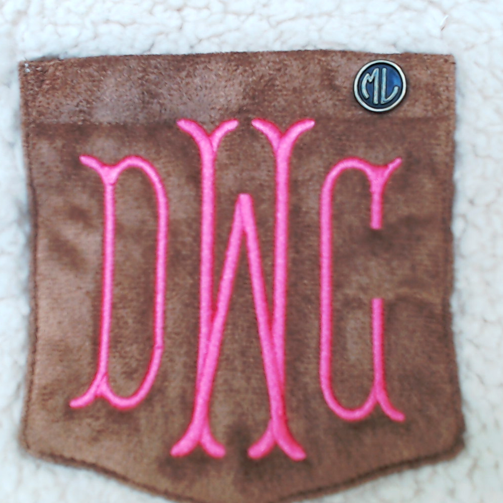 BLOOPER CLOTHING: Monogrammed Sherpa Hoodie