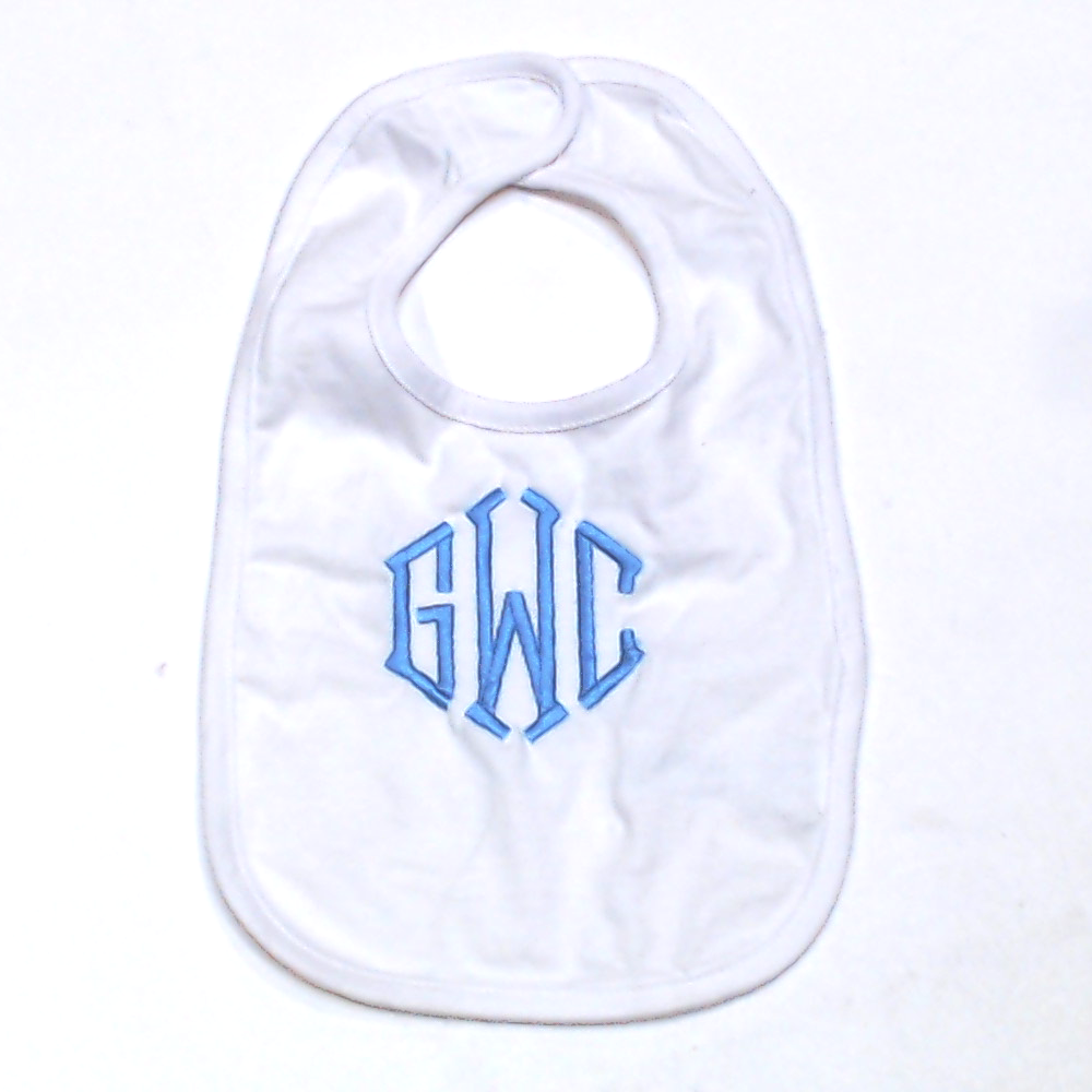 BLOOPER KIDS: Monogrammed Baby Bib