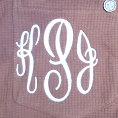 BLOOPER CLOTHING: Monogrammed Waffle Button Down Shirt
