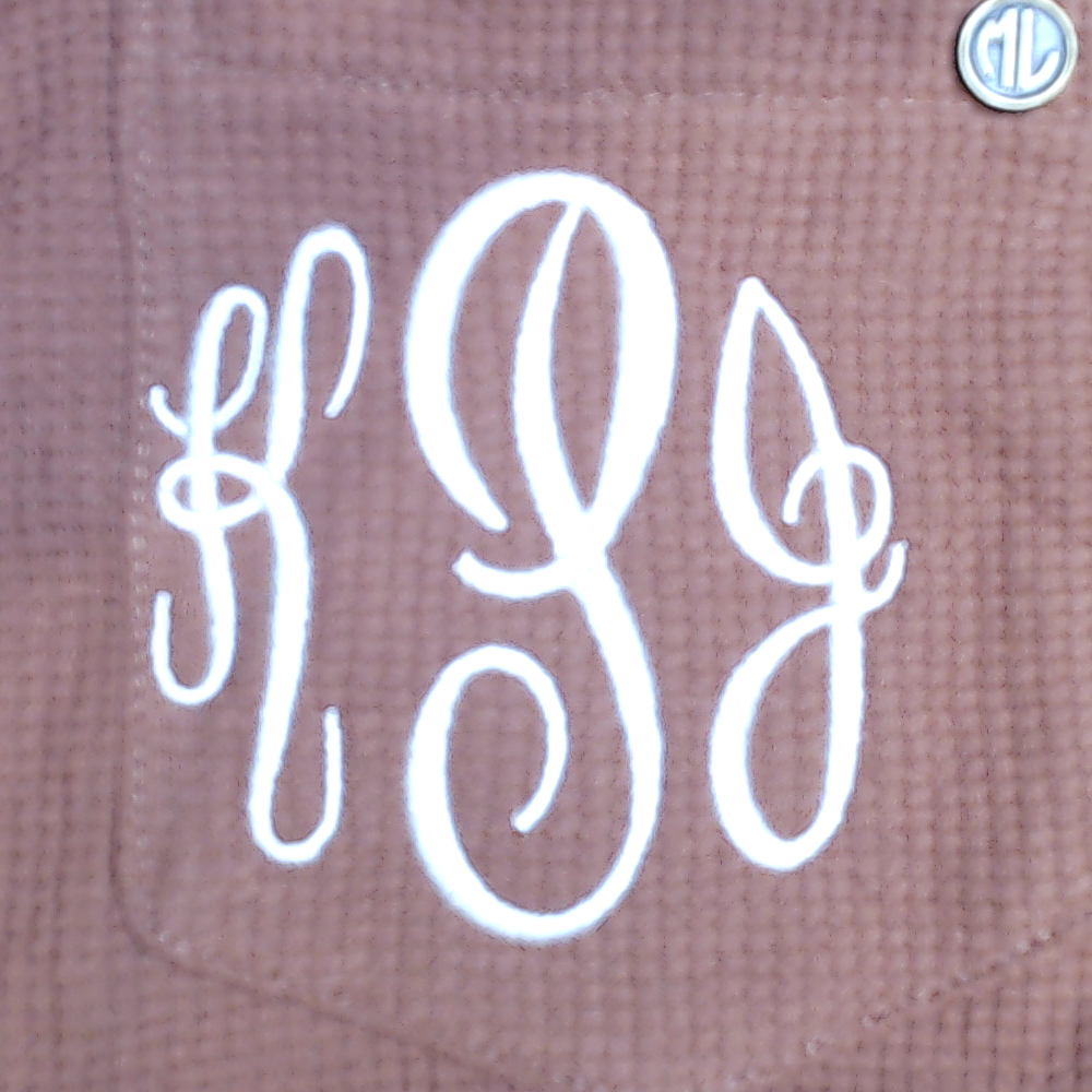 BLOOPER CLOTHING: Monogrammed Waffle Button Down Shirt