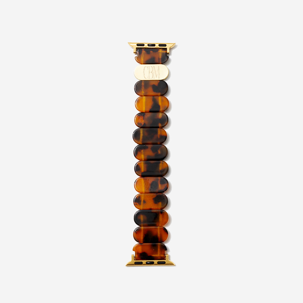 Monogrammed Scallop Watch Band | Tortoise