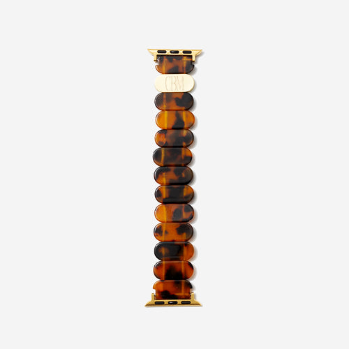 Monogrammed Scallop Watch Band | Tortoise