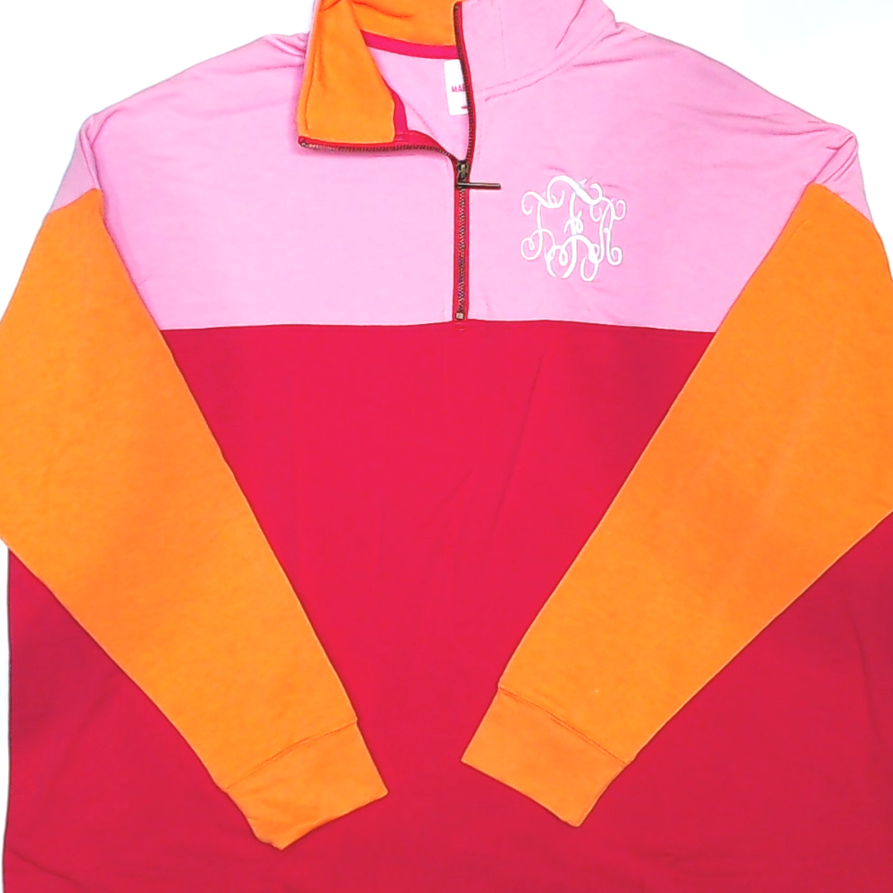 BLOOPER CLOTHING: Monogrammed Quarter Zip Sweatshirt