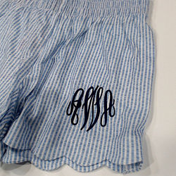 BLOOPER CLOTHING: Monogrammed Scalloped Boxer Shorts