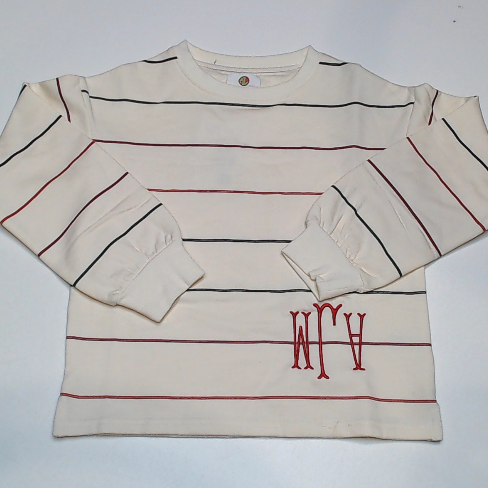 BLOOPER KIDS: Monogrammed Kids Puff Sleeve Sweatshirt