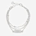 alpha delta pi silver multistrand bracelet
