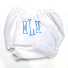 BLOOPER KIDS: Monogrammed White Eyelet Baby Bloomers
