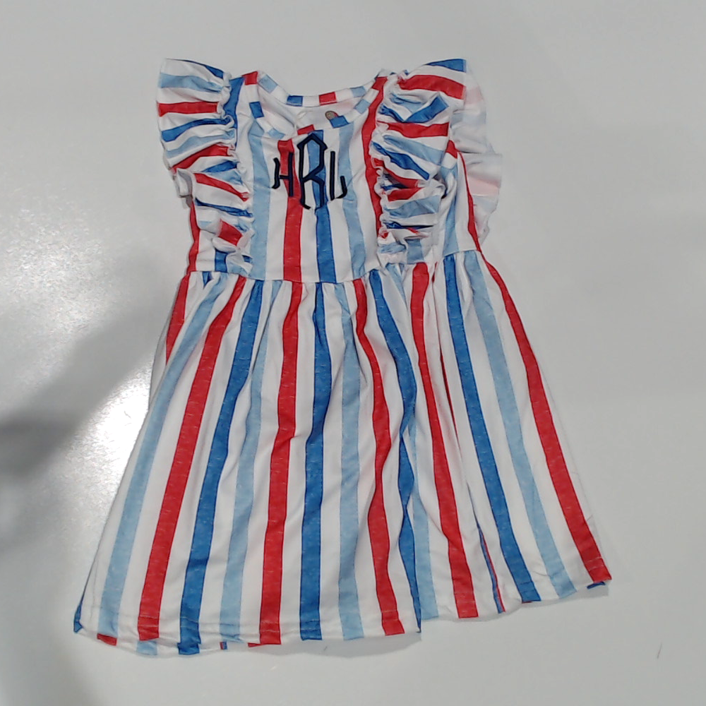 BLOOPER KIDS: Monogrammed Girls Ruffle Dress