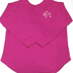 BLOOPER CLOTHING: Monogrammed Open Back Sweatshirt