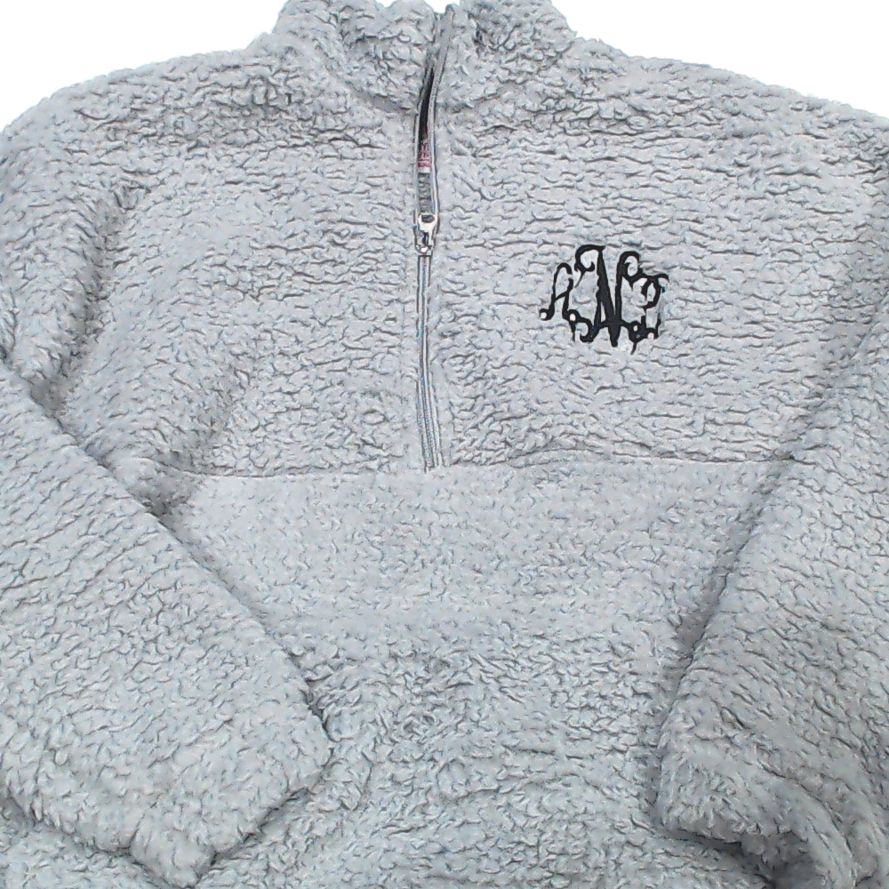 BLOOPER CLOTHING: Monogrammed Sherpa Pullover