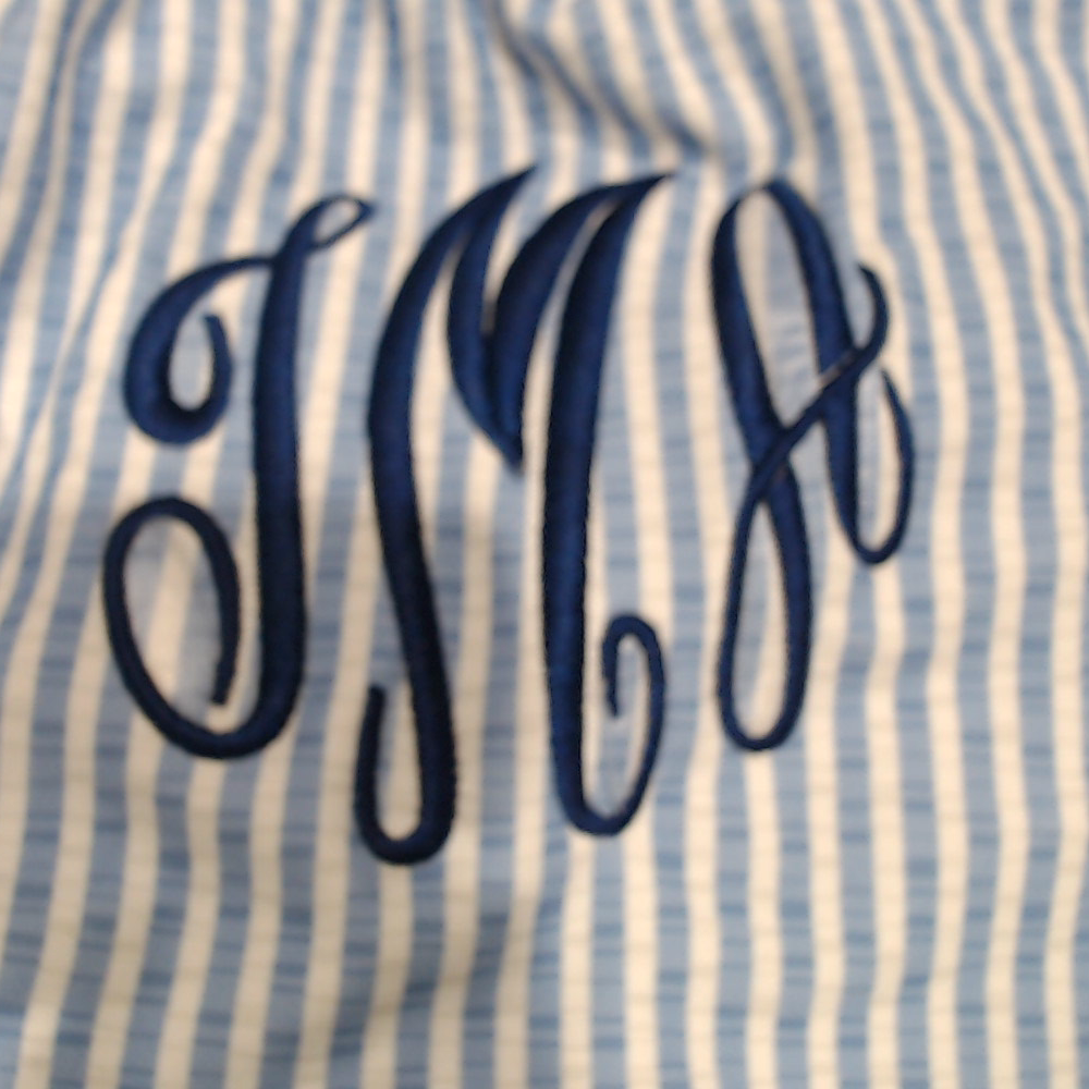 BLOOPER SWIM: Monogrammed Ruched Tankini