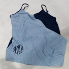 BLOOPER SWIM: Monogrammed Ruched Tankini