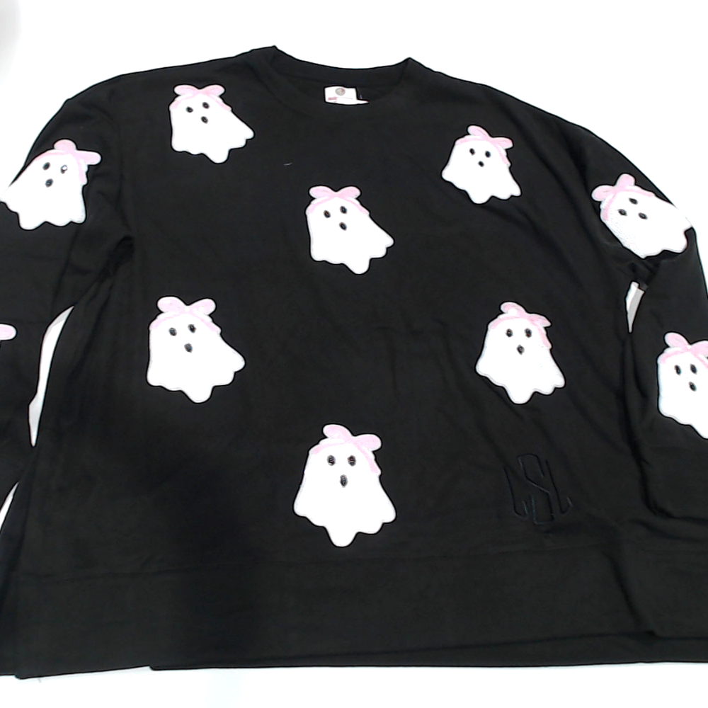 BLOOPER CLOTHING: Monogrammed Sequin Ghost Sweatshirt