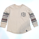 BLOOPER KIDS: Monogrammed Kids Long Sleeve Shirt