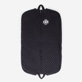 Monogrammed Diamond Quilted Garment Bag in Black