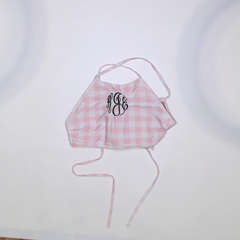 BLOOPER SWIM: Monogrammed High Neck Bikini Top