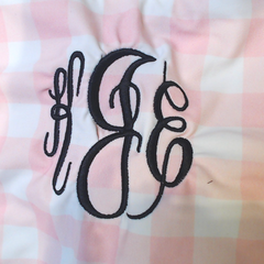 BLOOPER SWIM: Monogrammed High Neck Bikini Top