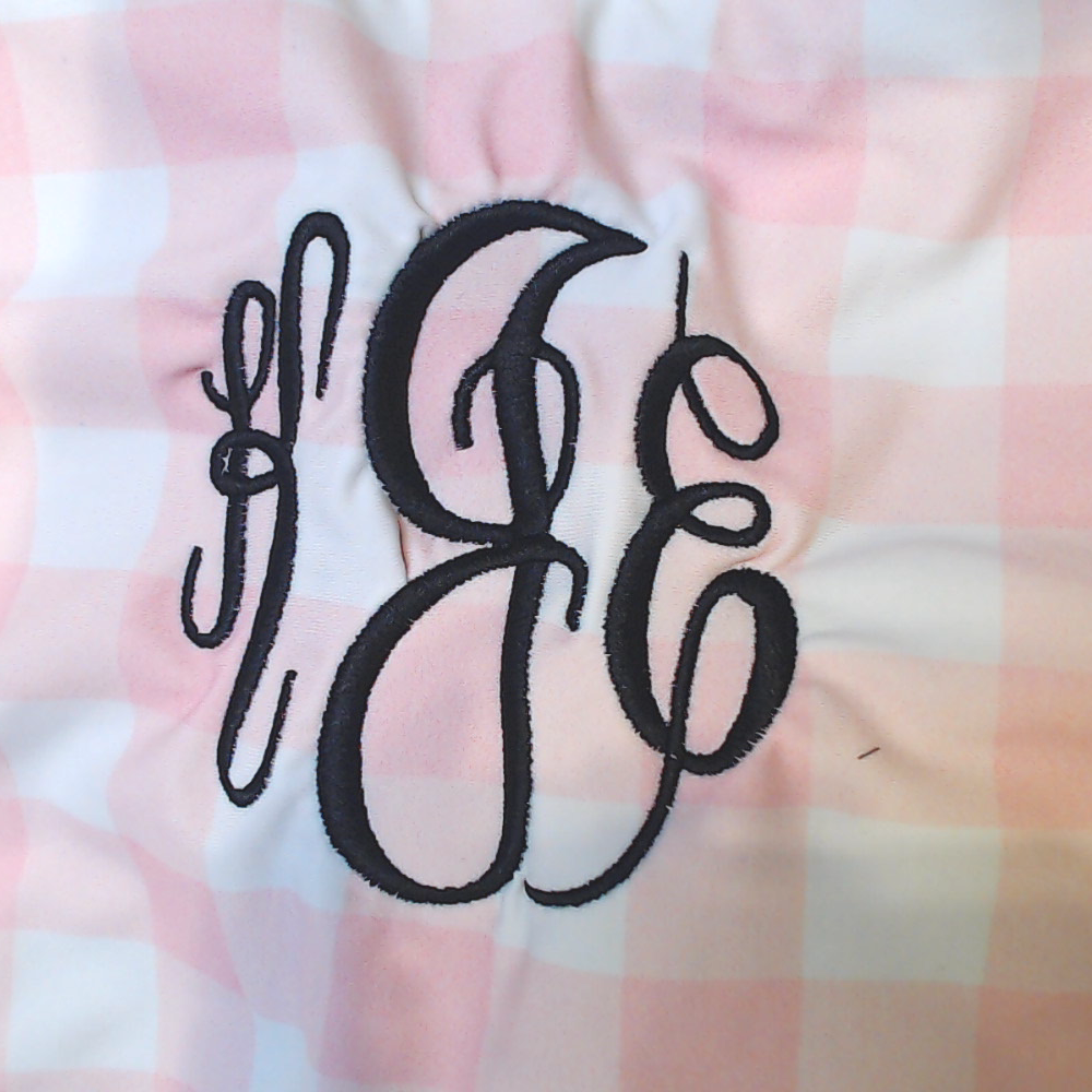 BLOOPER SWIM: Monogrammed High Neck Bikini Top