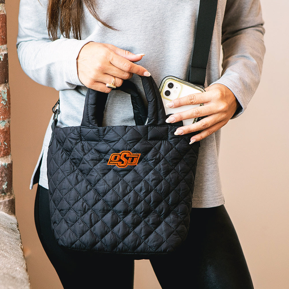 Oklahoma State NCAA Diamond Quilted Crossbody | Marleylilly