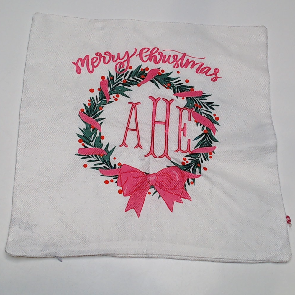 BLOOPER ACCESSORY: Monogrammed Christmas Pillow Sham