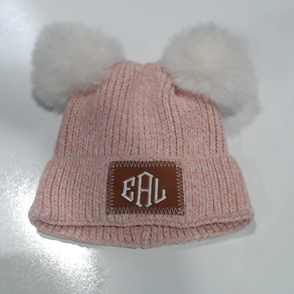 BLOOPER KIDS: Monogrammed Kids Pom Pom Beanie