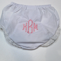 BLOOPER KIDS: Monogrammed White Eyelet Baby Bloomers