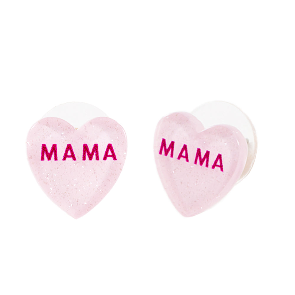 Mama Heart Studs