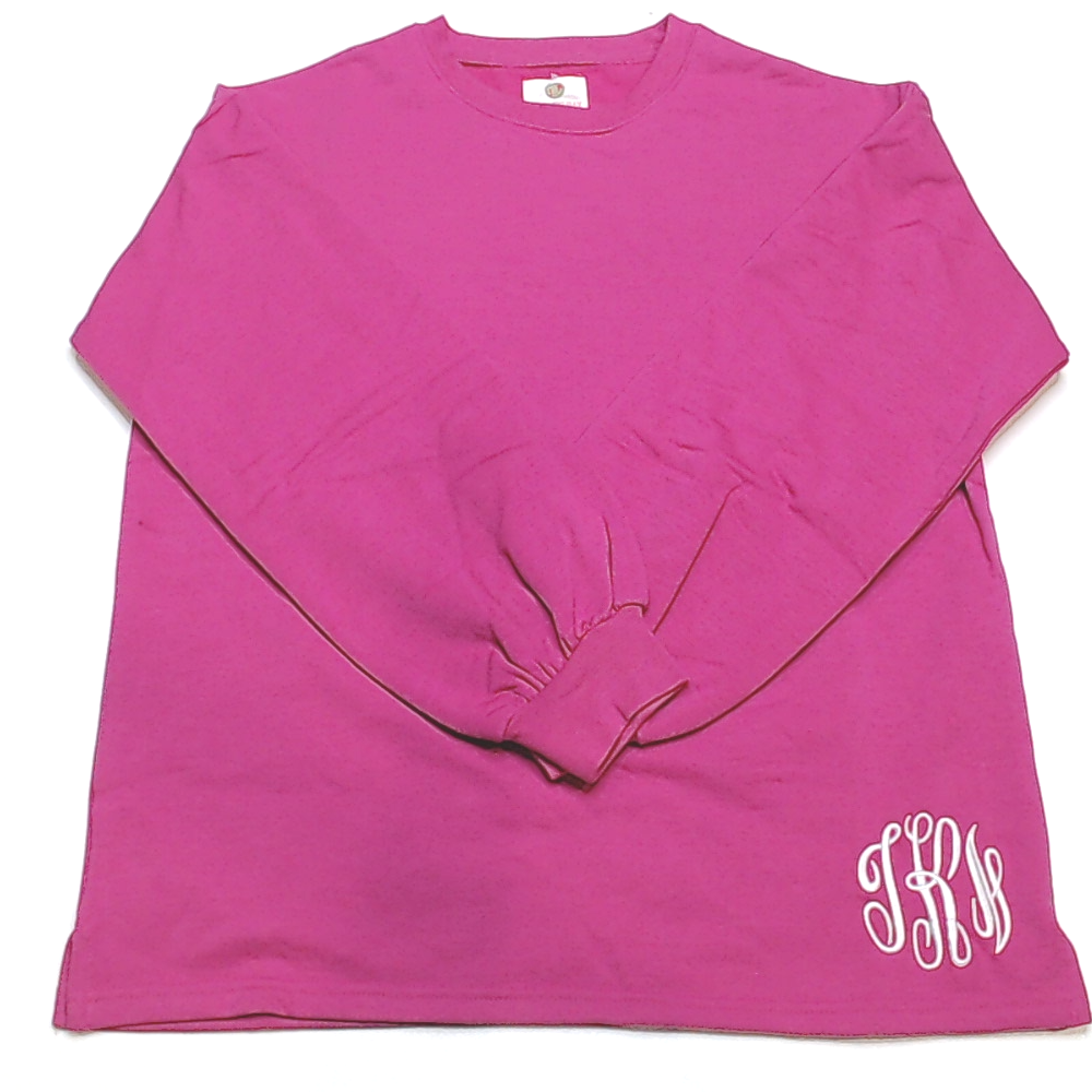BLOOPER CLOTHING: Monogrammed Puff Sleeve Sweatshirt
