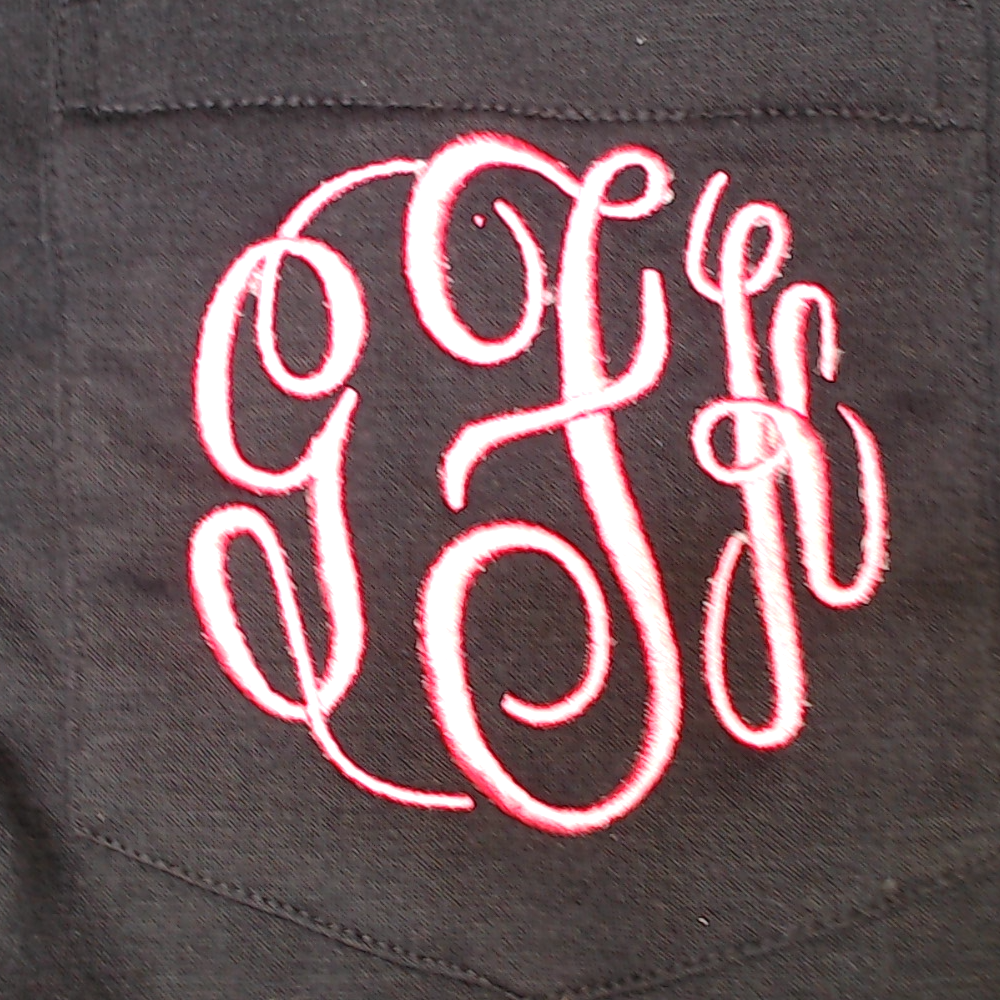 BLOOPER CLOTHING: Monogrammed Split Neck Gathered Dress