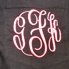 BLOOPER CLOTHING: Monogrammed Split Neck Gathered Dress