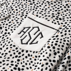 white leopard softspun nightgown up close