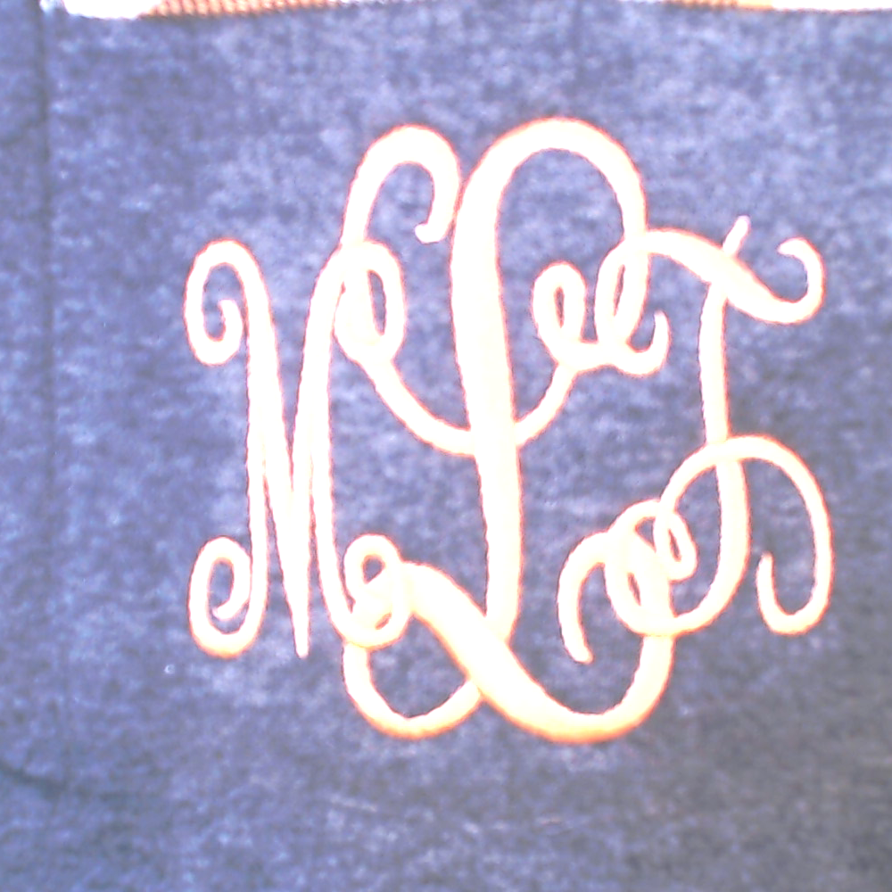 BLOOPER CLOTHING: Monogrammed Plaid Hem Sweatshirt