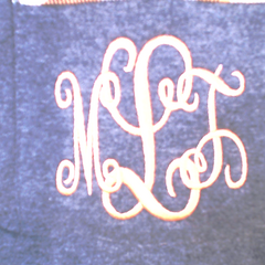BLOOPER CLOTHING: Monogrammed Plaid Hem Sweatshirt