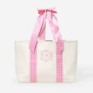 Monogrammed Gingham Tote Bag | Pink Gingham