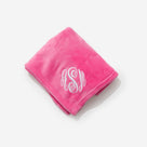 Monogrammed Baby Blanket | Hot Pink