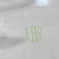 BLOOPER ACCESSORY: Monogrammed Scalloped Pillow Sham