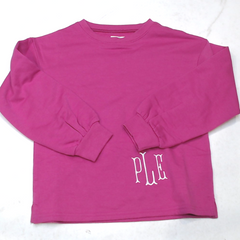 BLOOPER KIDS: Monogrammed Kids Puff Sleeve Sweatshirt
