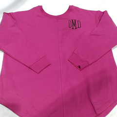 BLOOPER CLOTHING: Monogrammed Open Back Sweatshirt