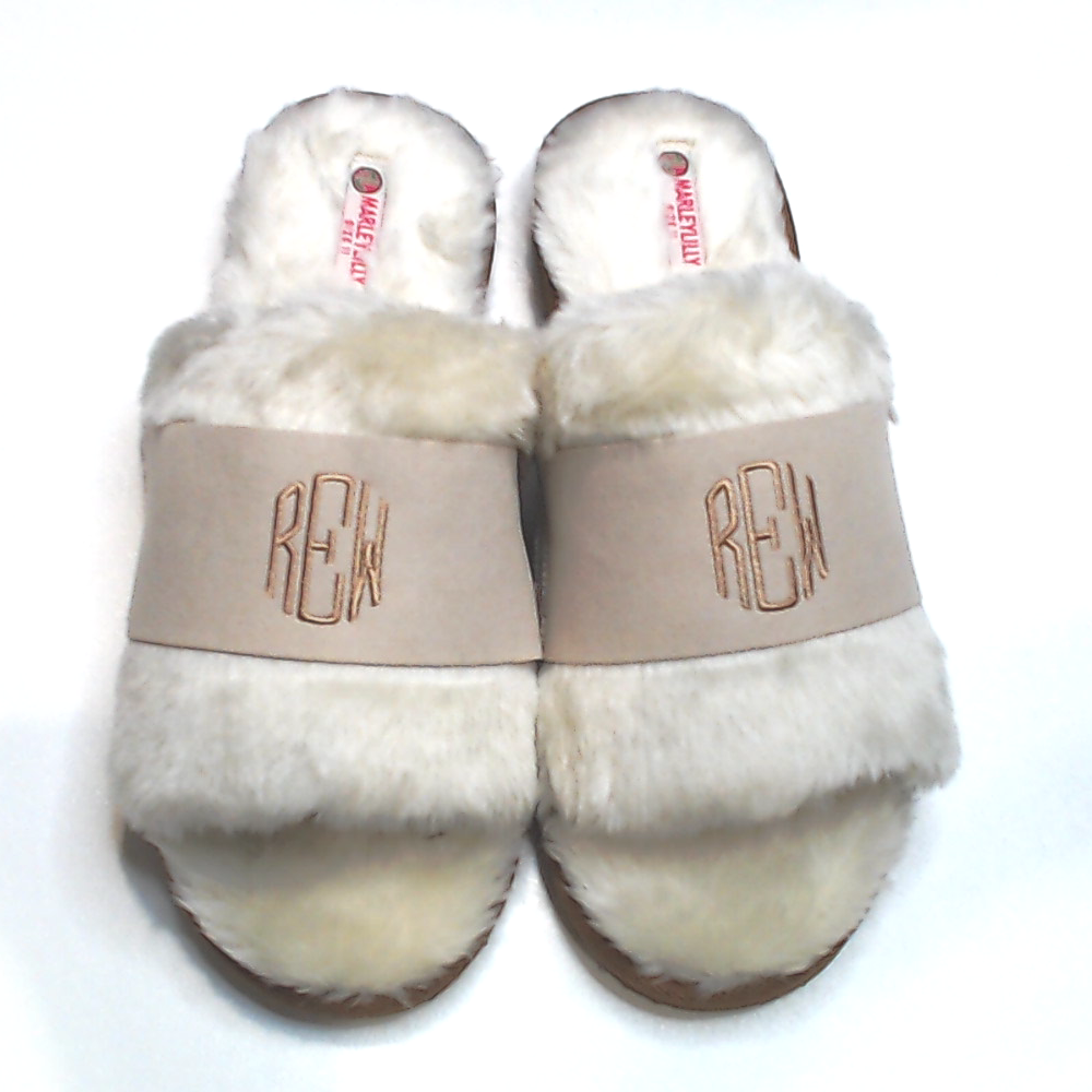 BLOOPER SHOES: Monogrammed Fuzzy Slippers