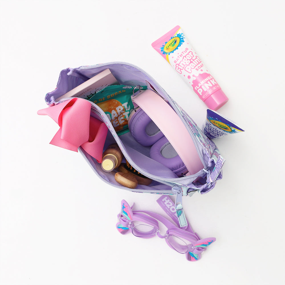 lavender paisley essentials bag inside shot