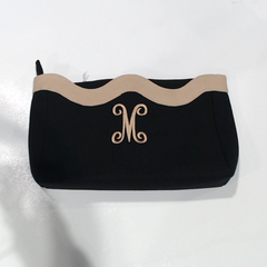 BLOOPER BAG: Monogrammed Wavy Top Cosmetic Bag