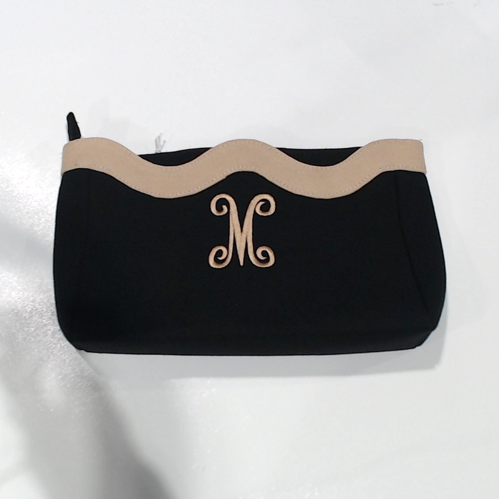 BLOOPER BAG: Monogrammed Wavy Top Cosmetic Bag