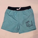 BLOOPER KIDS: Monogrammed Boys Swim Trunks