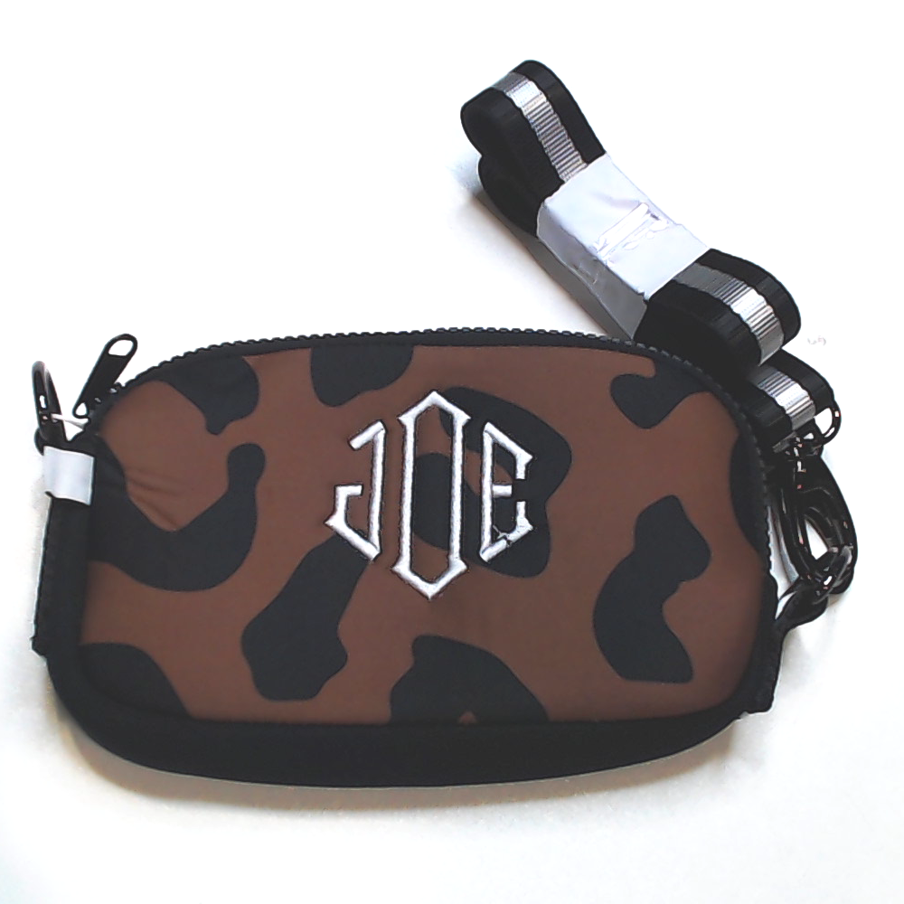 BLOOPER BAG: Monogrammed Neoprene Phone Crossbody