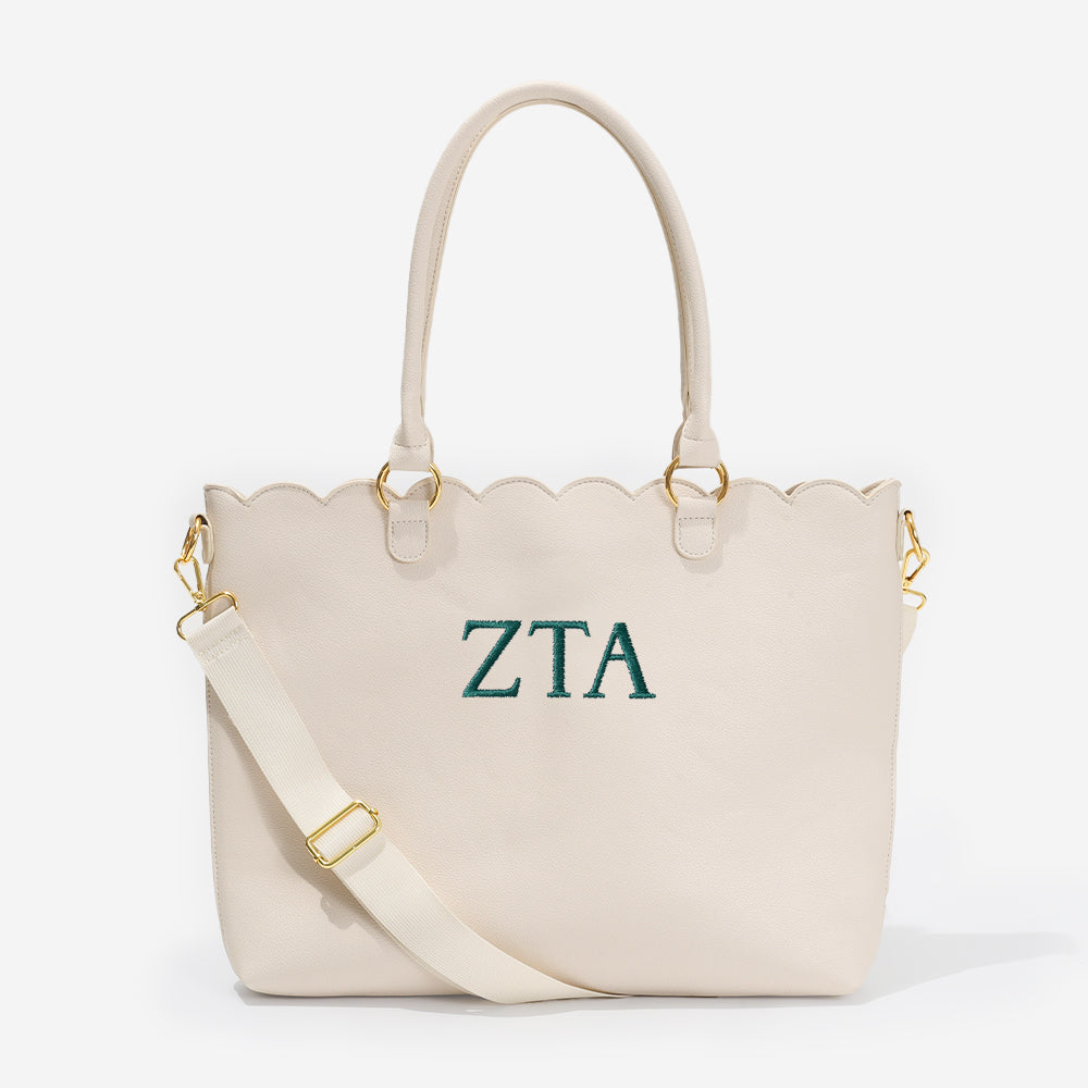 Zeta Tau Alpha Laptop Tote Bag | Bone