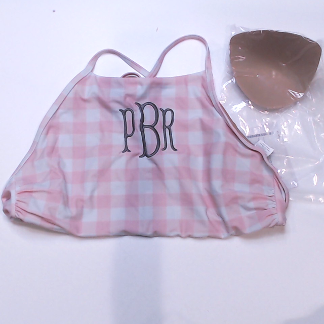 BLOOPER SWIM: Monogrammed High Neck Bikini Top