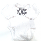 BLOOPER KIDS: Monogrammed Baby Long Sleeve Bodysuit