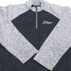BLOOPER CLOTHING: Monogrammed Colorblock Quarter Zip Pullover